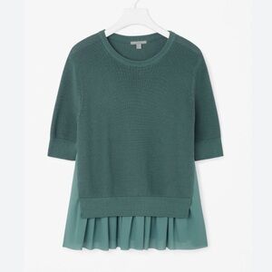 COS Teal Layered Women's Blouse